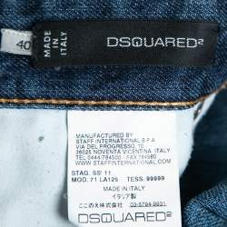 Dsquared2 Blue Distressed Denim Straight Fit Jeans M Waist 30
