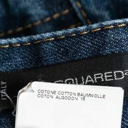Dsquared2 Blue Distressed Denim Straight Fit Jeans M Waist 30