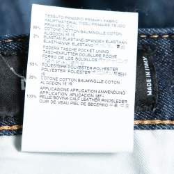 Pre Owned Dsquared2 Blue Denim Paint Splatter Slim Fit Jeans M Waist 30