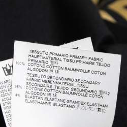 Pre Owned Dsquared2 Black Cotton Logo Printed Short Sleeve T-Shirt L