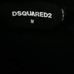 Dsquared2 Black Stud & Gem Embellished Wool Sweater M