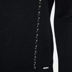 Dsquared2 Black Stud & Gem Embellished Wool Sweater M