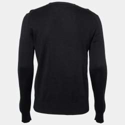 Dsquared2 Black Stud & Gem Embellished Wool Sweater M