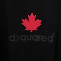 Dsquared2 Black Logo Appliqued Cotton Short Sleeve T-Shirt M