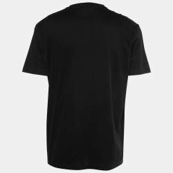 Dsquared2 Black Logo Appliqued Cotton Short Sleeve T-Shirt M