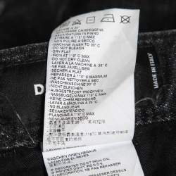 Pre Owned Dsquared2 Black Denim Distressed-Effect Skinny Slim Fit Jeans M Waist 34"