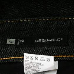 Dsquared2 Black Denim Paint Splash Jeans M Waist 36"