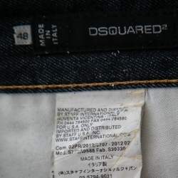 Pre Owned Dsquared2 Dark Blue Denim Slim Fit Jeans Waist 36"