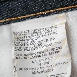 Pre Owned Dsquared2 Dark Blue Denim Slim Fit Jeans Waist 36"