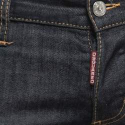 Pre Owned Dsquared2 Dark Blue Denim Slim Fit Jeans Waist 36"