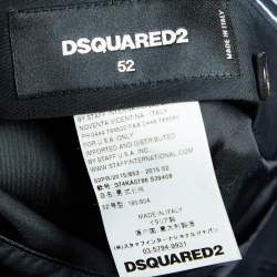Dsquared2 Black Wool & Silk Straight Leg Pants XL