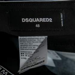 Pre Owned Dsquared2 Blue Distressed Denim Painted Damaged Jeans M Waist 34"