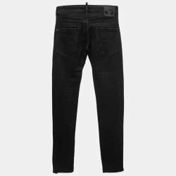 Pre Owned Dsquared2 Black Denim Skinny Jeans M Waist 33"
