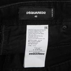 Pre Owned Dsquared2 Black Denim Skinny Jeans M Waist 33"