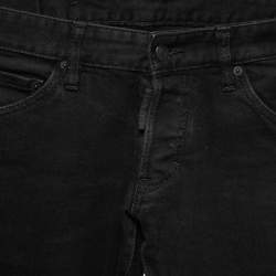 Pre Owned Dsquared2 Black Denim Skinny Jeans M Waist 33"