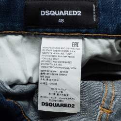 Pre Owned Dsquared2 Blue Distressed Denim Regular Fit Jeans M