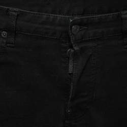 Dsquared2 Black Distressed Denim Skinny Jeans M Waist 34"