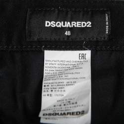 Dsquared2 Black Distressed Denim Skinny Jeans M Waist 34"