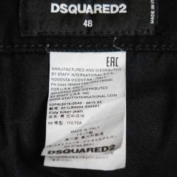 Dsquared2 Black Distressed Denim Skinny Jeans M Waist 34"