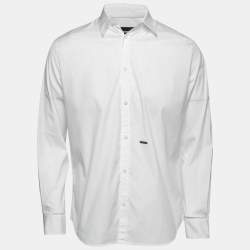 Dsquared2 White Cotton Button Front Shirt XL