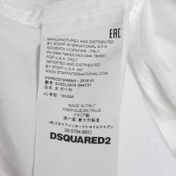 Dsquared2 White Cotton Button Front Shirt XL