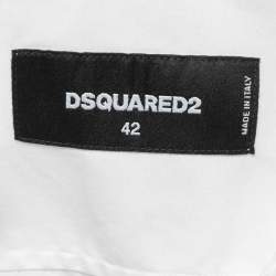Dsquared2 White Cotton Button Front Shirt XL