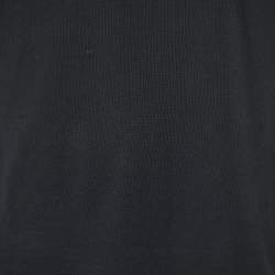 Dsquared2 Black Cotton Knit Applique Detail T-Shirt XXL