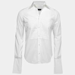 Dsquared2 White Cotton Tuxedo Shirt S