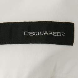 Dsquared2 White Cotton Tuxedo Shirt S