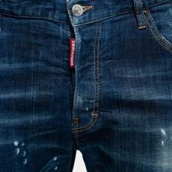 Dsquared2  Blue Distressed Denim Classic Kenny Twist Jeans M Waist 34"