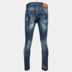 Dsquared2 Blue Distressed Denim Skater Jeans M Waist 32"