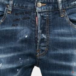 Dsquared2 Blue Distressed Denim Skater Jeans M Waist 32"