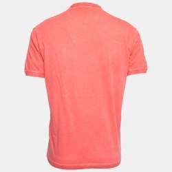 Dsquared2 Pink Logo Print Cotton New Dean Fit T-Shirt L