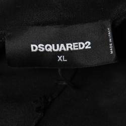 Dsquared2 Black Jersey Side Stripe Detail Zip-Up Jacket XL