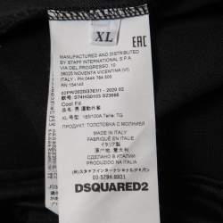 Dsquared2 Black Jersey Side Stripe Detail Zip-Up Jacket XL