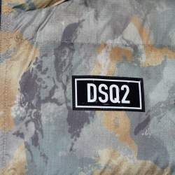 Dsquared2 Camouflage Printed Hooded Down Jacket L