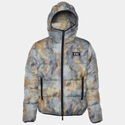 Dsquared2 Camouflage Printed Hooded Down Jacket L