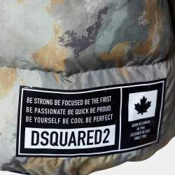 Dsquared2 Camouflage Printed Hooded Down Jacket L
