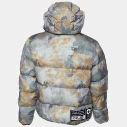 Dsquared2 Camouflage Printed Hooded Down Jacket L