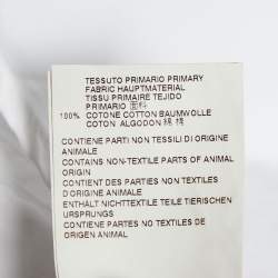 Pre Owned Dsquared2 Monochrome Cotton Paneled Gathered Sleeve Detail Shirt XL