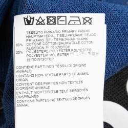 Pre Owned Dsquared2 Blue Knit Logo Polo T-Shirt M