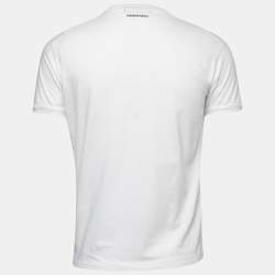 Dsquared2 White I'M a Dubai Icon Print Cotton Crew NecK T-Shirt S
