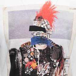 Dsquared2 White Punk Print Cotton Chic Dan Fit T-Shirt L