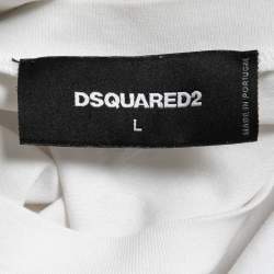 Dsquared2 White Punk Print Cotton Chic Dan Fit T-Shirt L