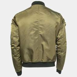 Dsquared2 Green Nylon Zip Detail Bomber Jacket M