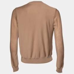 Dsquared2 Brown Wool Double Layered Cardigan M