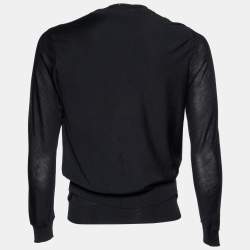 Dsquared2 Black Wool Double Layered Cardigan S