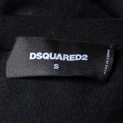 Dsquared2 Black Wool Double Layered Cardigan S