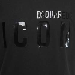 Dsquared2 Black Icon Monotone Print Cotton Cool Fit T-Shirt L