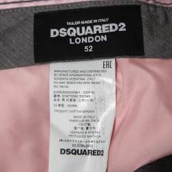 Dsquared2 Grey Pinstriped Wool Formal Pants XL
